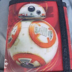 Lucas Films R2-D2 Star Wars 3-D Trifold Velcro Red/Black Wallet
